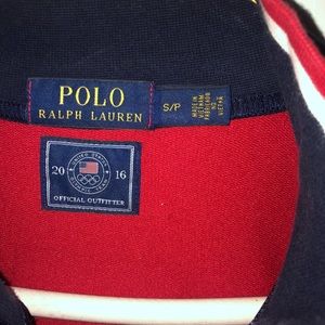 Polo Ralph Lauren tracksuit top, red color, size small.